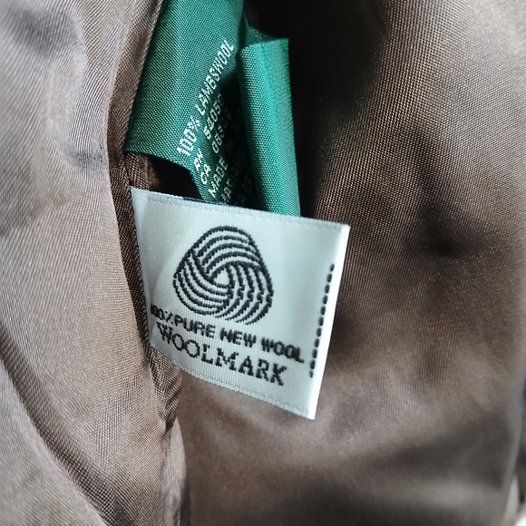 Lambs Wool Lauren Ralph Lauren Zip Jacket Brown - Picture 6 of 11